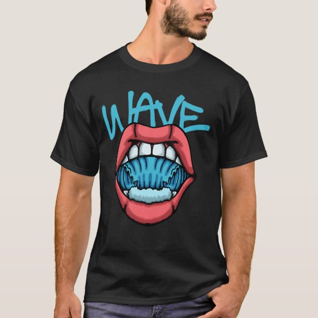 Mouth With Waves Inside streetwear  T Shirt (Framsida)