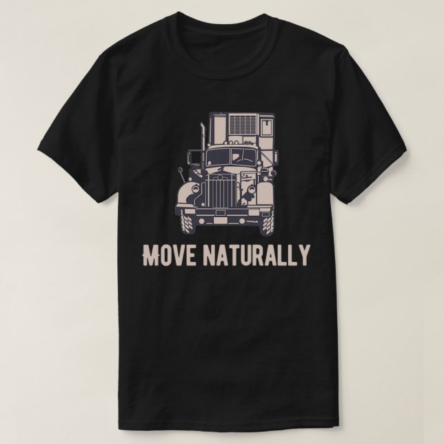 Move naturally Transport Road T Shirt (Design framsida)