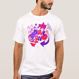 "Move On" Groovy Retro Colorful Saying T Shirt