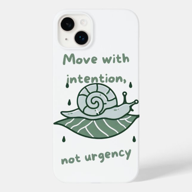 Move with Intention – Snail Quote Art (Baksida)
