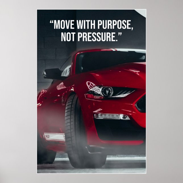 Move With Purpose Car Quote Poster (Framsidan)