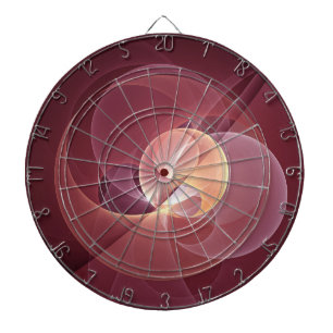 Movement Abstrakt Modern Vin Red Rosa Fractal Art Darttavla
