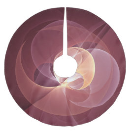 Movement Abstrakt Modern Vin Red Rosa Fractal Art Julgransmatta Borstad Polyester