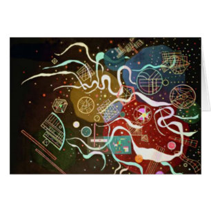 Movement I Kandinsky Abstrakt Artwork Hälsningskort