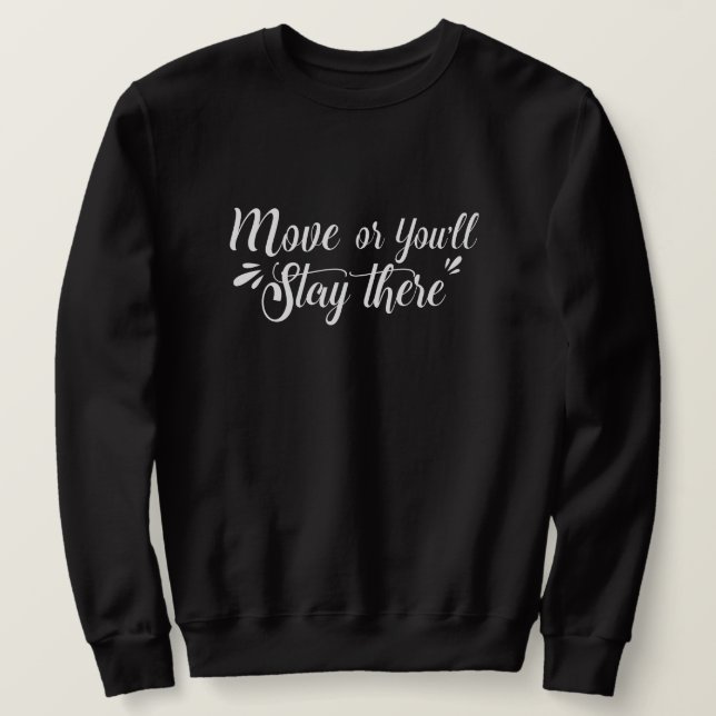 MoveOrYST - SjälvMotiverande Grundläggande Herr Tr Lång Ärmad Tröja (Design framsida)