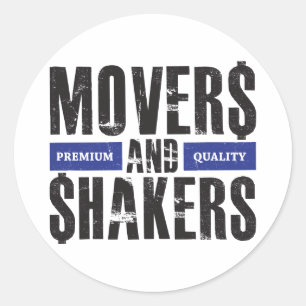Movers and Shakers - Blue Runt Klistermärke