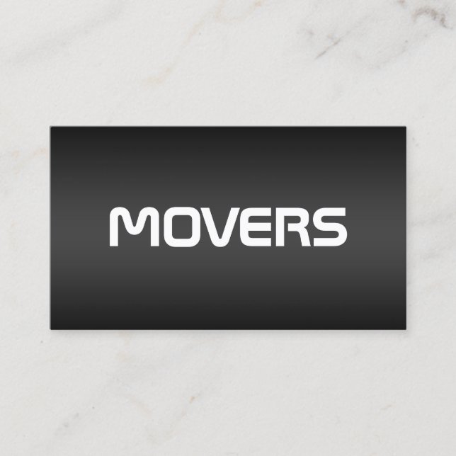 Movers Black Visitkort (Framsida)