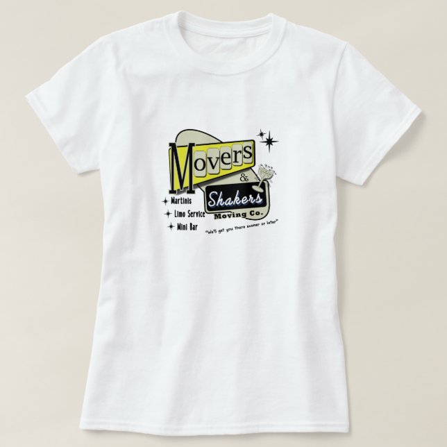 Movers och Shakers Flytta Company T Shirt (Design framsida)