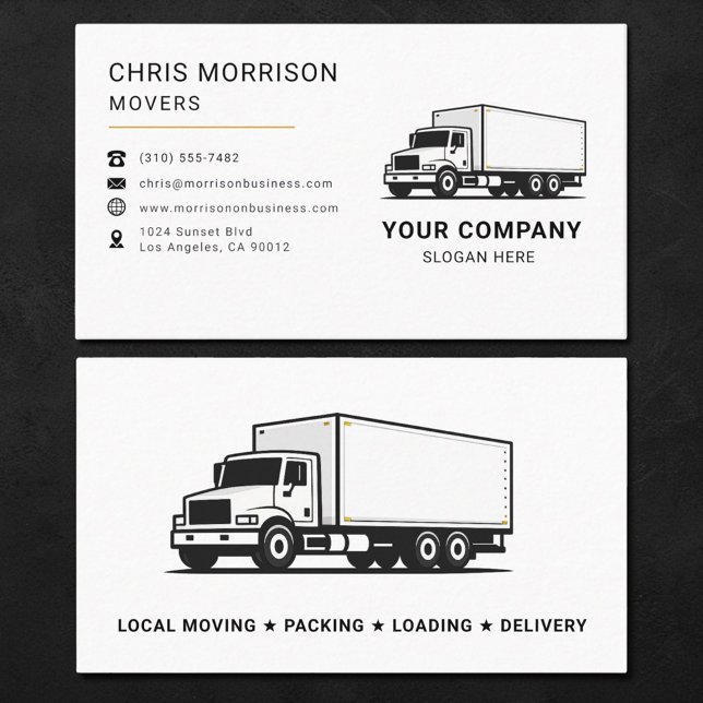 Movers Truck Service Visitkort (Skapare uppladdad)