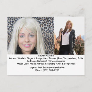 Movie Actress Laurah Guillen Movie Composite Vykort