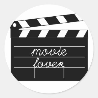 Movie Älskare Tshirt Runt Klistermärke