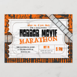 Movie Biljett Halloween Horror Movie Party Inbjudningar