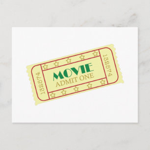 Movie Biljett Vykort