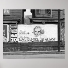 Movie Billboard, 1936. Vintage Photo Poster