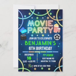 Movie Birthday-inbjudan, film Inbjudningar