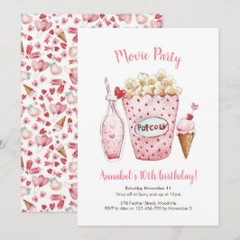 Movie Birthday-inbjudan Inbjudningar