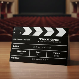 Movie Clap Board Film Strip Photo Wedding Program