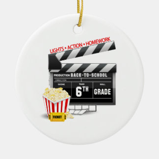 Movie Clapboard 6e Klass Julgransprydnad Keramik