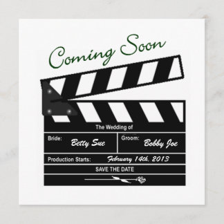 Movie Clapboard Bröllop spara datum Datumet