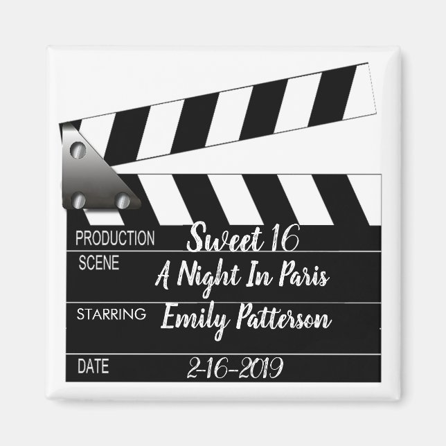 Movie Clapper 2 Special Occation Magnet (Framsidan)