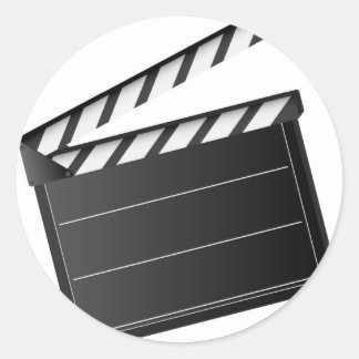 Movie Clapper Runt Klistermärke