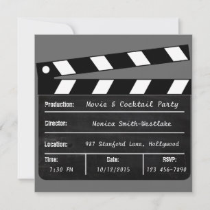 Movie & Cocktail Party-inbjudan Inbjudningar