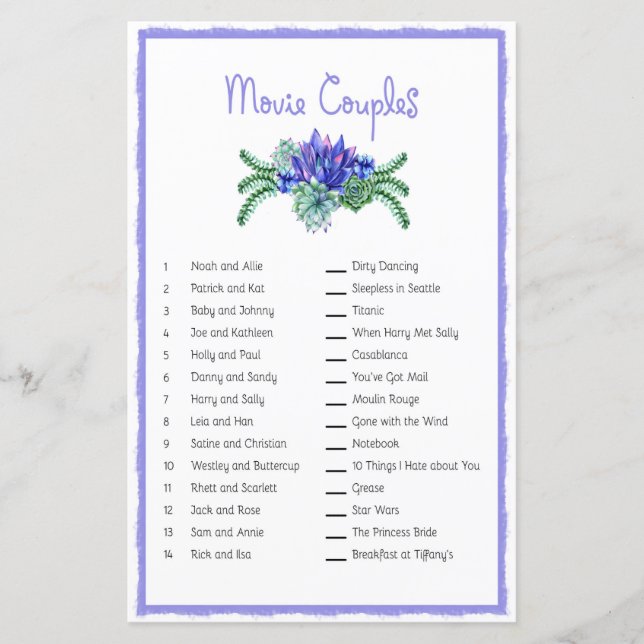 Movie Couple Succulching Matching Game (Framsida)