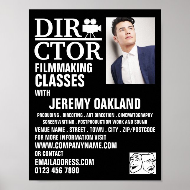 Movie Director, Filmaking Classes Advertising Poster (Framsidan)