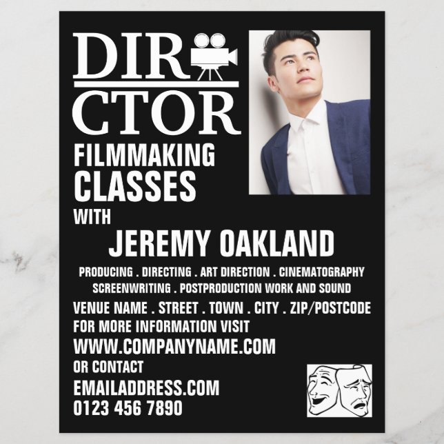 Movie Director, Filmaking Classes Advertising Reklamblad (Framsidan)