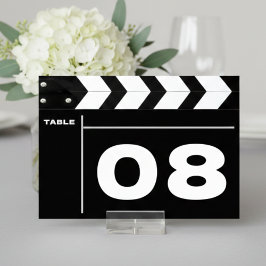 Movie Film Clap Board Wedding Bordsnummer
