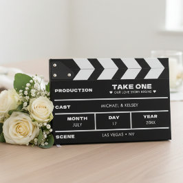 Movie Film Clap Board Wedding Gästböcker