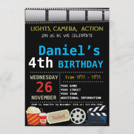 MOVIE FÖDELSEDAGSFEST INBJUDAN