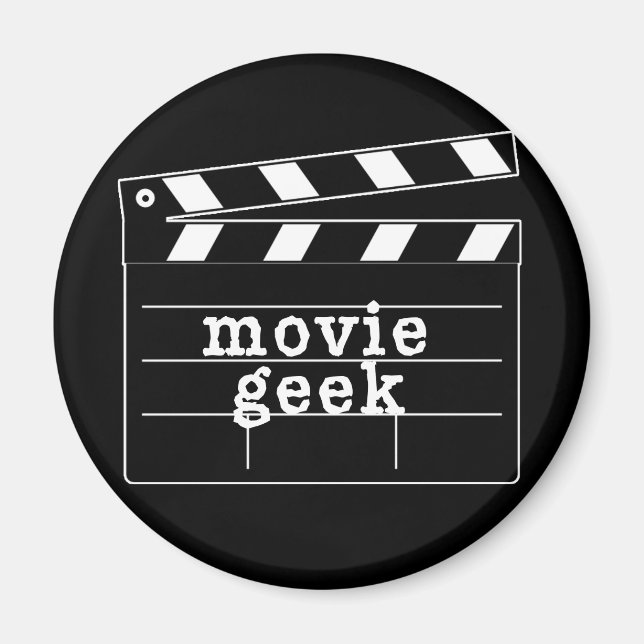 Movie Geek med Clapboard Magnet (Framsidan)