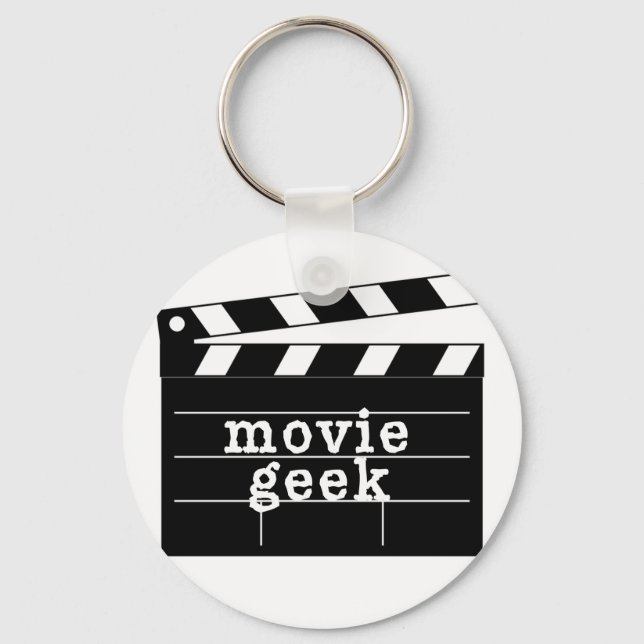 Movie Geek med Clapboard Nyckelring (Framsida)