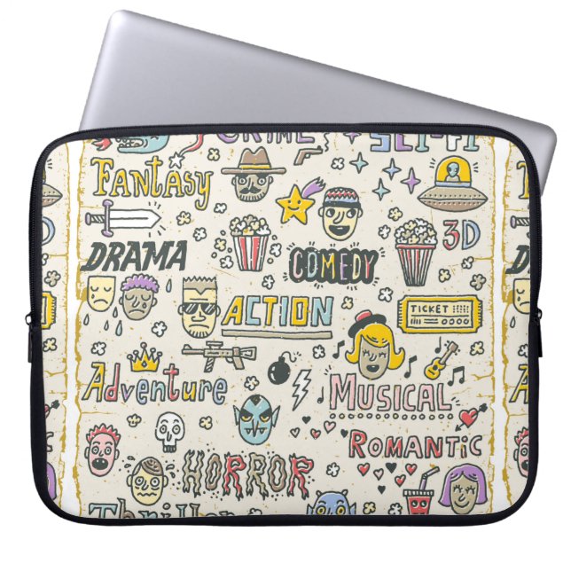 Movie Genres. TV-program, seriens underbara Doodle Laptop Fodral (Framsidan)