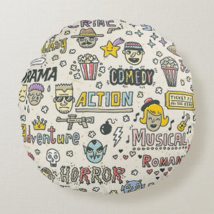 Movie Genres. TV-program, seriens underbara Doodle Rund Kudde