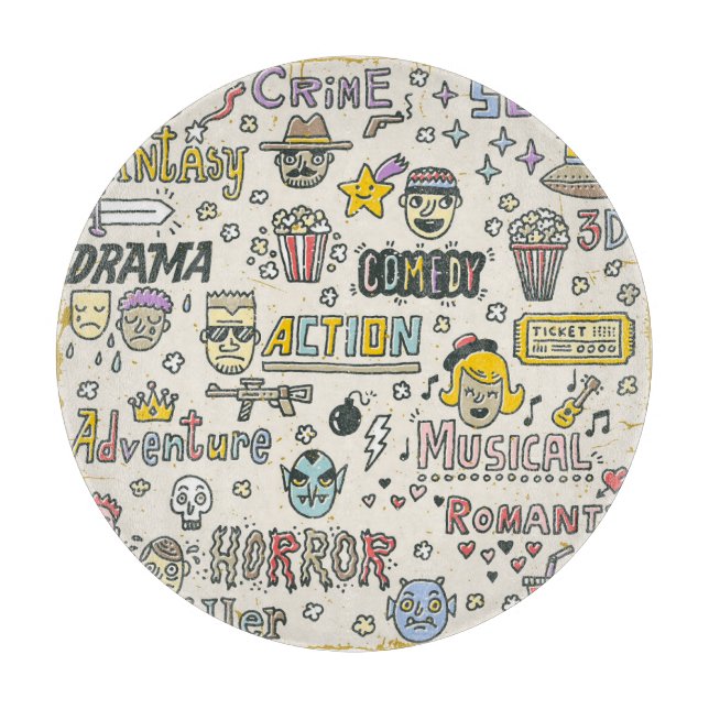 Movie Genres: TV Visar Doodle Set (Framsidan)