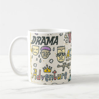 Movie Genres: TV Visar Doodle Set Kaffemugg