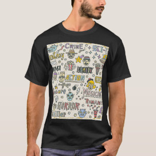Movie Genres: TV Visar Doodle Set T Shirt