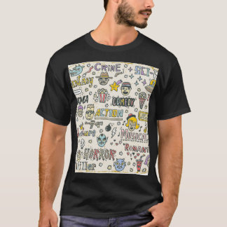 Movie Genres: TV Visar Doodle Set T Shirt