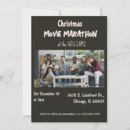 Movie Marathon Christmas Party Invitation Inbjudningar