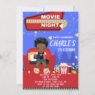 Movie Natt 2-födelsedagsinbjudningskort