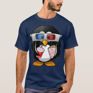 Movie Night Cinema Penguin - sött djur T Shirt
