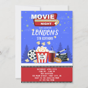 Movie Night Different Birthday-inbjudningskort