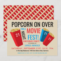 Movie Night Fest, Popcorn Box Födelsedagsfest