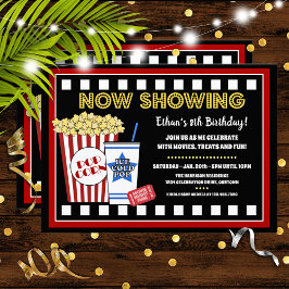 Movie Night Födelsedagsfest inbjudan