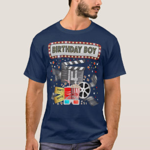Movie Night Födelsedagsfest Pajama Slumber Popcorn T Shirt