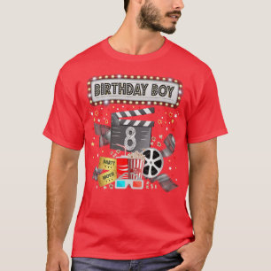 Movie Night Födelsedagsfest Pajama Slumber Popcorn T Shirt