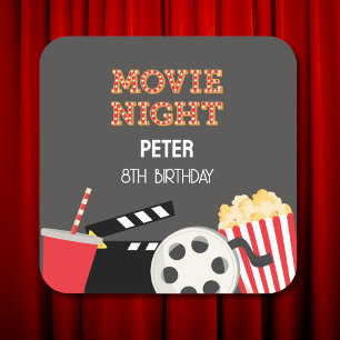 MOVIE NIGHT FYRKANTIGT KLISTERMÄRKE