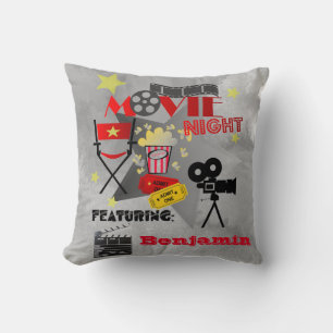 Movie Night Home Teaterdesign med Namn Kudde